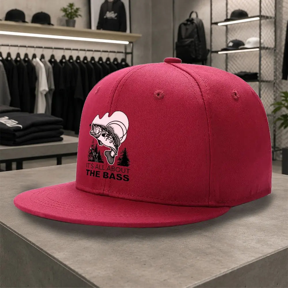 Unisex Bass Fishing Print Duckbill Cap