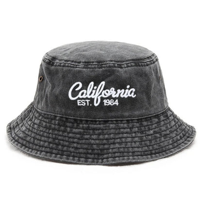 Washed Cotton Bucket Hat For Men Women Vintage