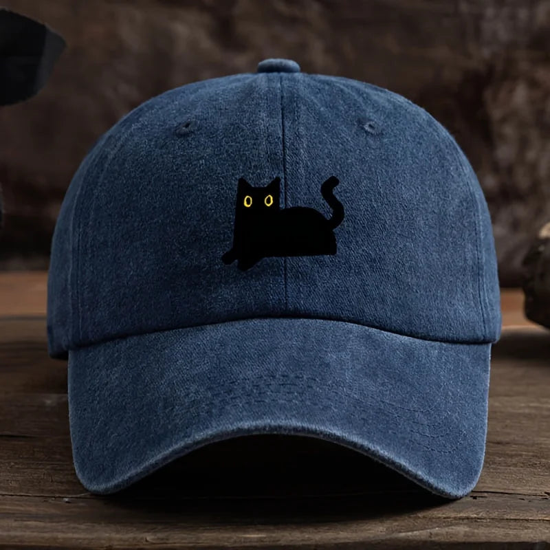 Black Cat Fishing Baseball Cap