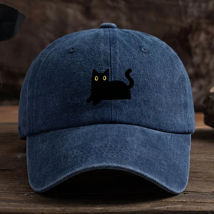 Black Cat Fishing Baseball Cap