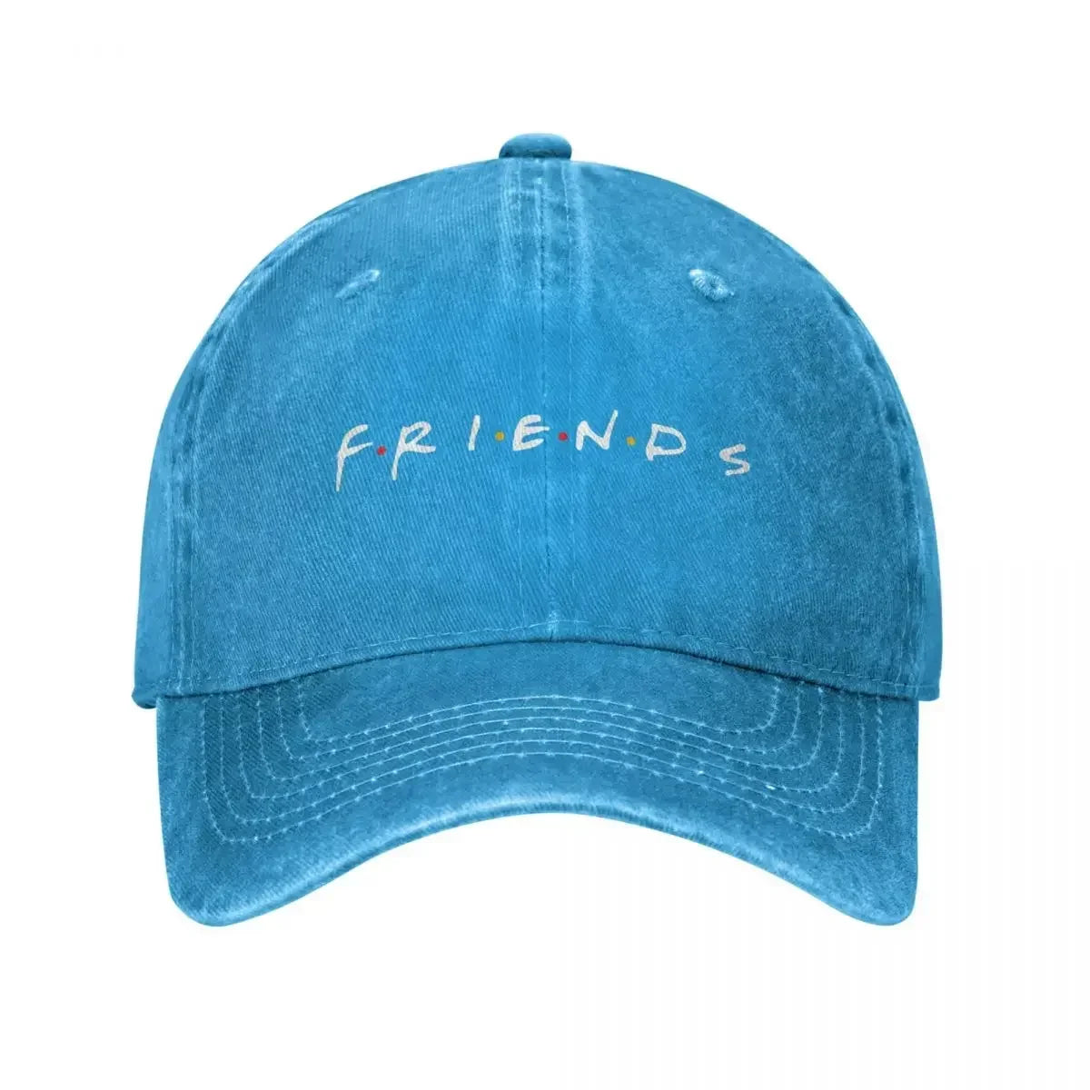 Vintage Friends Distressed Denim Baseball Cap Hat