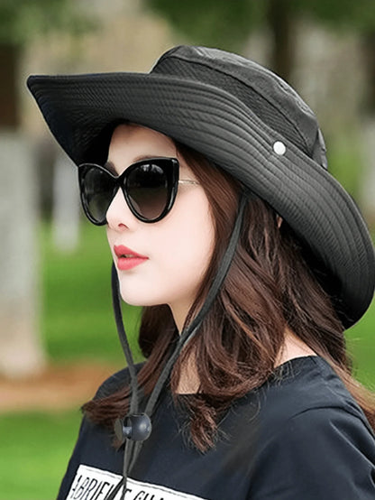 Wide Brim Mesh Ventilated Hiking Bucket Hat