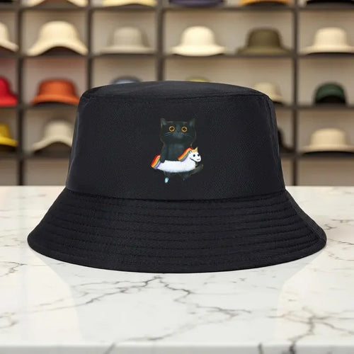 Kitty Beach Print Bucket Hat