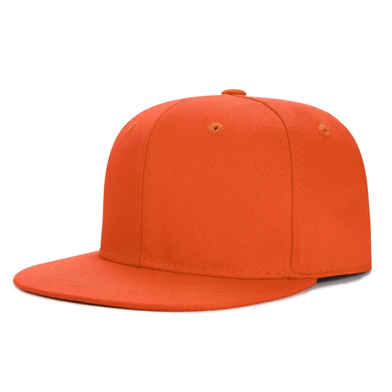 Wholesale 40 Colors Adjustable Flat Peak Snapback Caps Lady Fashion Polyester Plain Baseball Hat Men Hiphop Blank Sport Cap Adijustable 55-60cm