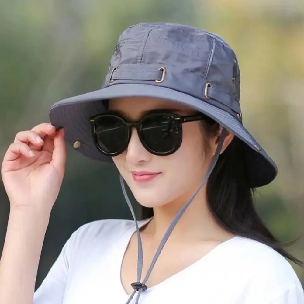 Wide Brim UV Protection Travel Bucket Hat