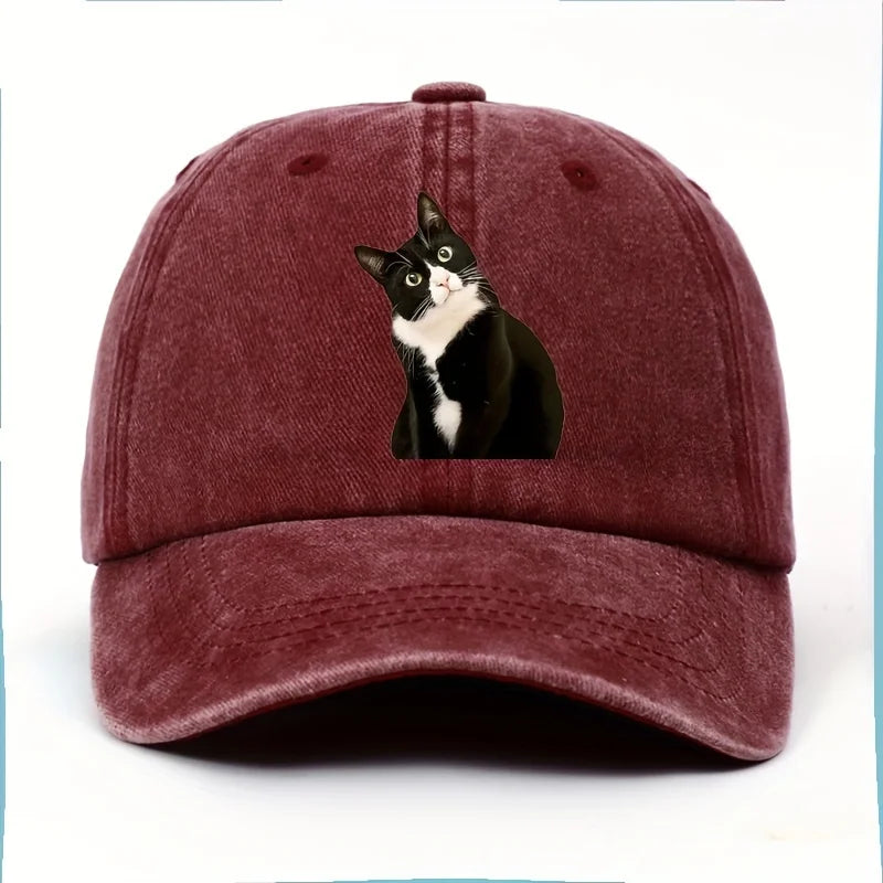 Fun Cat Print Travel Baseball Cap