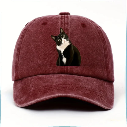 Fun Cat Print Travel Baseball Cap