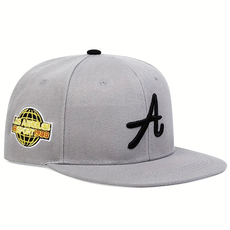 Unisex Gothic Letter Embroidered Snapback Cap