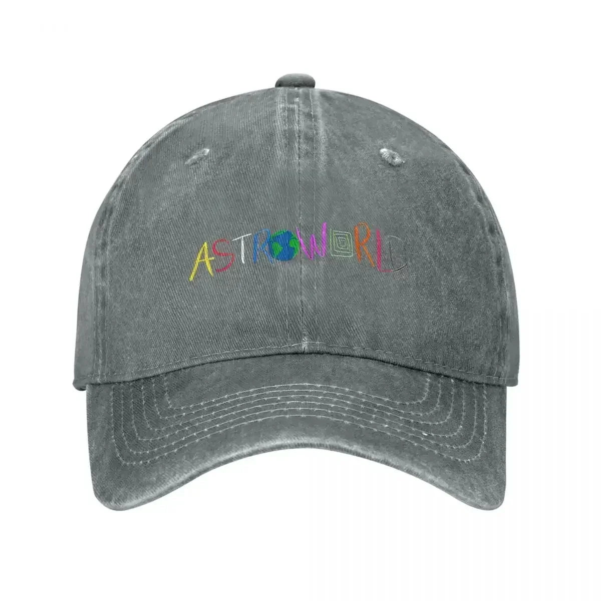 Travis Astroworld Distressed Denim Rapper Snapback Baseball Cap