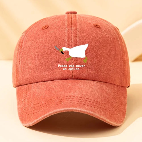 Running Goose Print Travel Baseball Cap