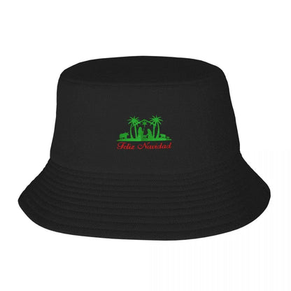 Merry Christmas Birth Glitter Festive Bucket Hat