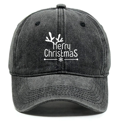 Merry Christmas Washed Baseball Cap