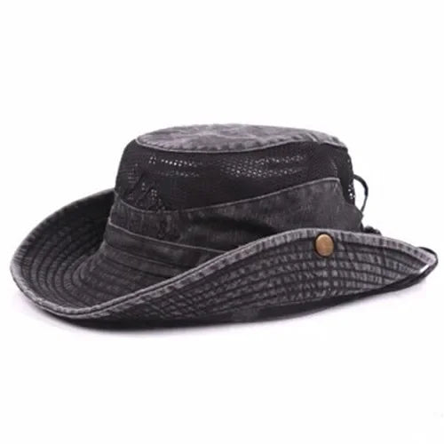 Breathable Mesh Wide Brim UV Protection Bucket Hat