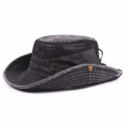Breathable Mesh Wide Brim UV Protection Bucket Hat