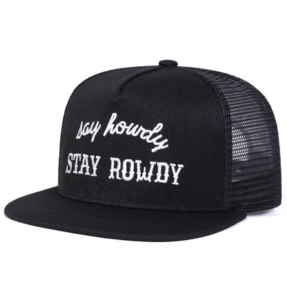 Unisex Embroidery Hip- Hop Net Hats Spring Summer Outdoor