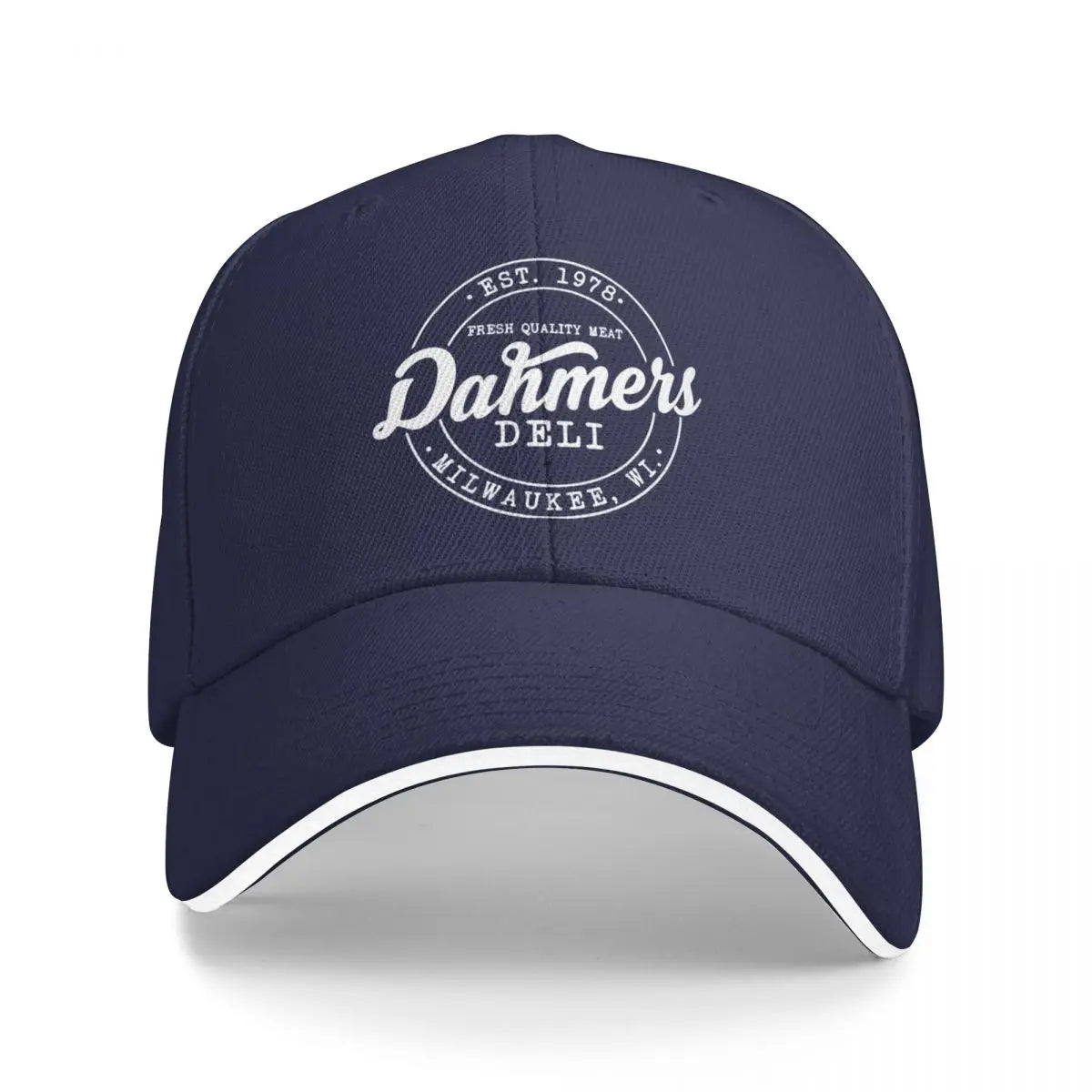 Jeffrey Dahmer Monster Graphic White Baseball Cap