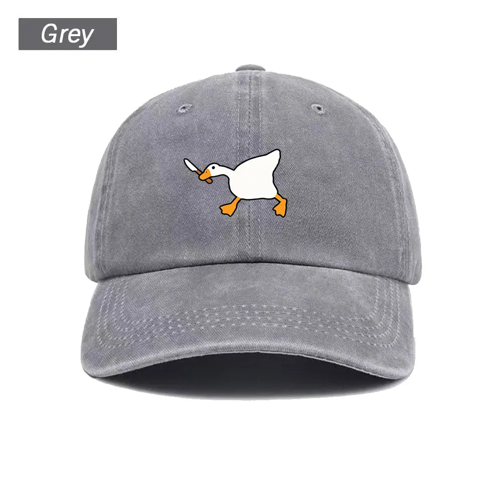 Goose Pattern Washed Vintage Trucker Baseball Cap