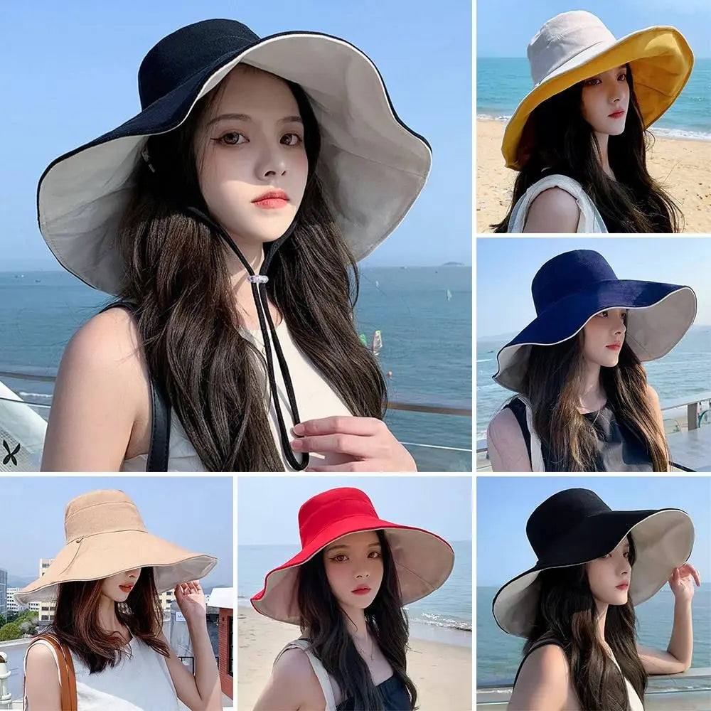 Spring Summer Double Sided Bucket Hat Big