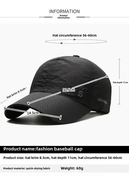 Fashion Design Running Cap Thin Quick Drying Breathable
