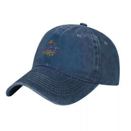 Psychedelic Disc Golf Basket Art Baseball Cap