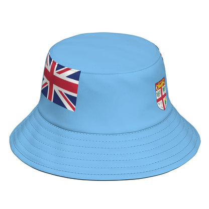 Fiji Fisherman Hats Custom Name Number Team Logo Flat Bucket Cap