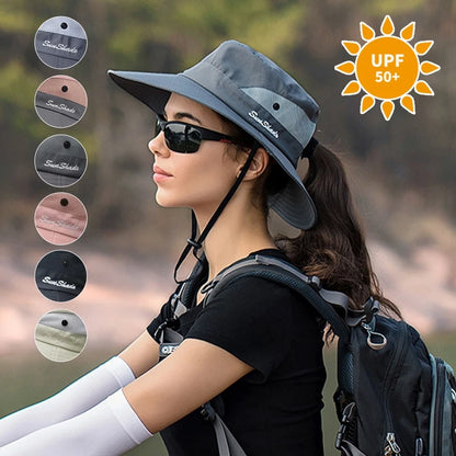 Wide Brim UV Protection Hiking Fishing Bucket Hat