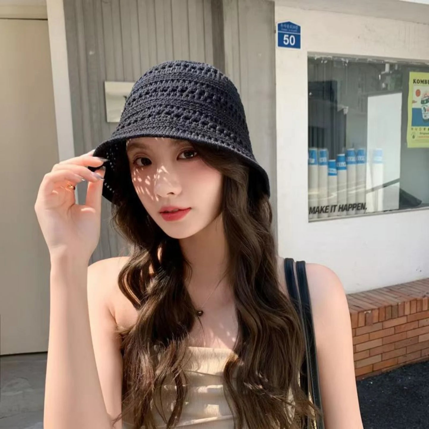 Women Lightweight Crochet Cloche Bucket Hat
