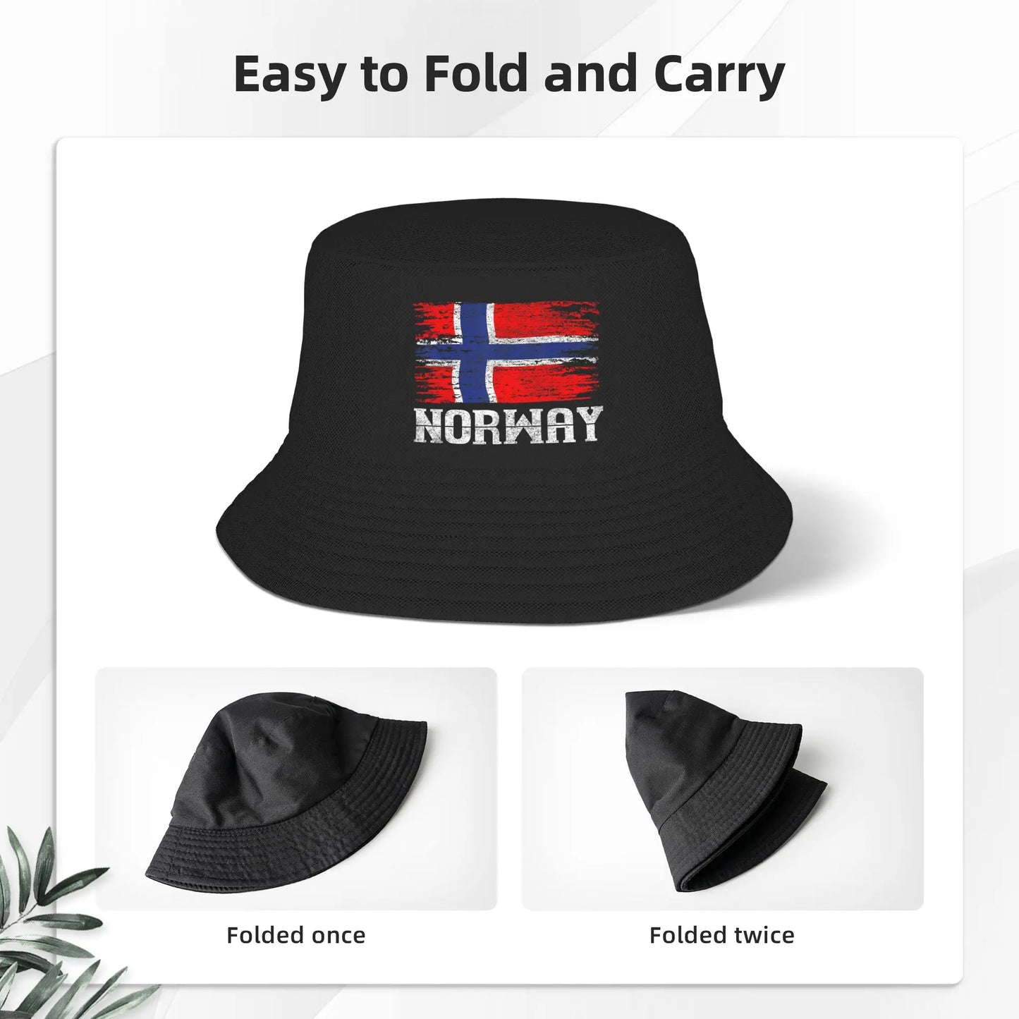Norway Flag Scandinavia Gift Oslo Norway Bucket Hat