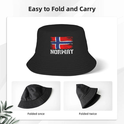 Norway Flag Scandinavia Gift Oslo Norway Bucket Hat