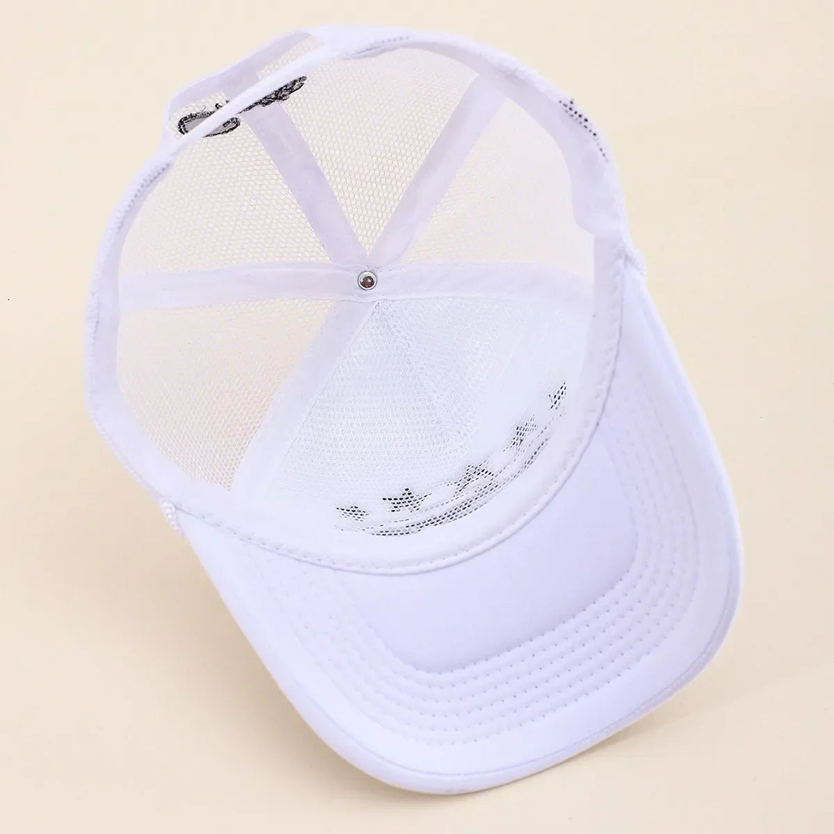 Fashionable Embroidered Baseball Hat Five Star Color Blocked Mesh Breathable Summer Duck Tongue Hat Versatile Sunshade Truck Hat