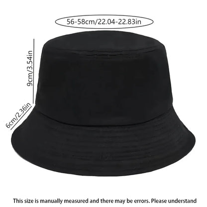 Wide Brim Cat Print Bucket Hat