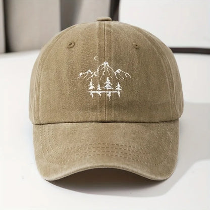 Mountain Moon Graphic Baseball Cap