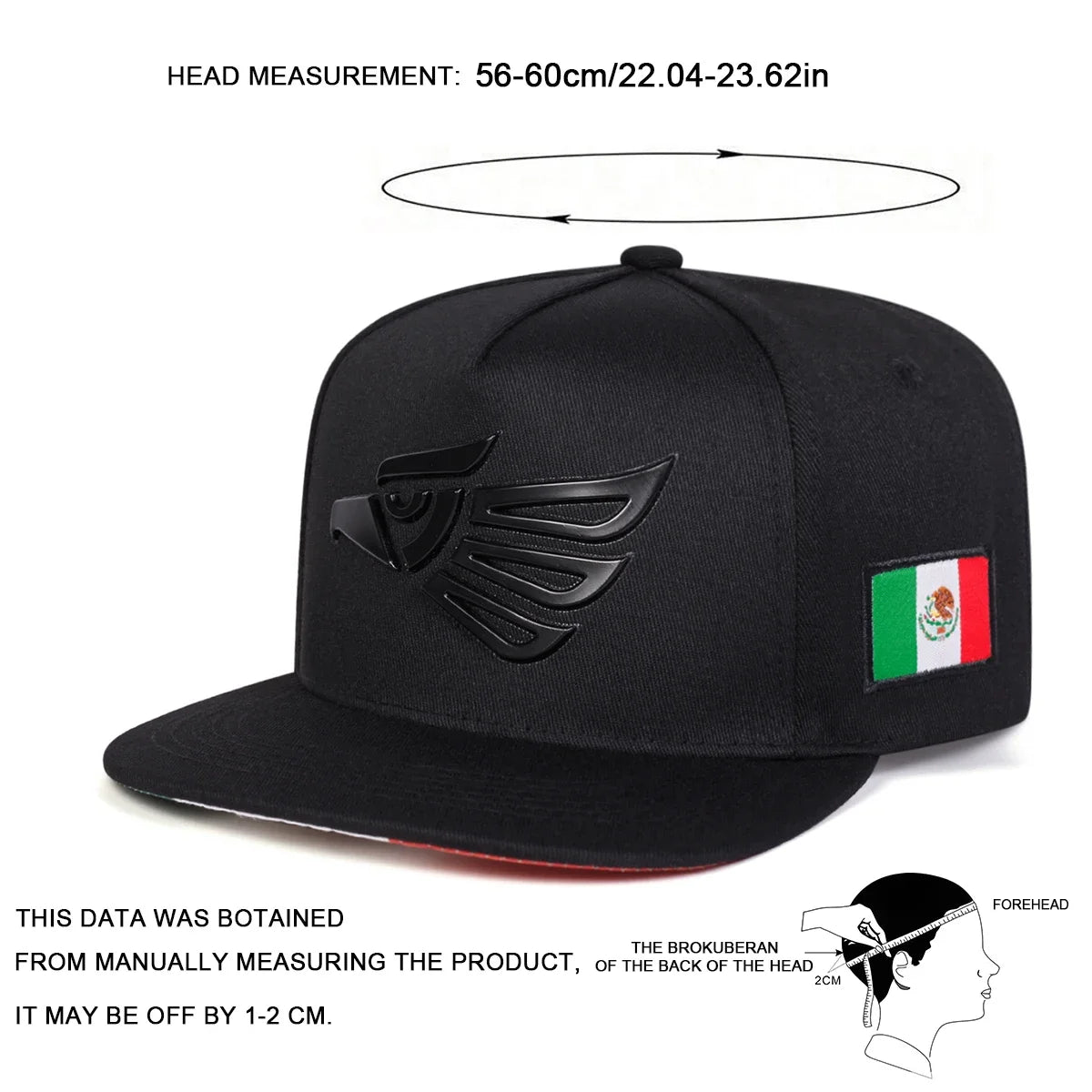 Eagle Head Embroidered Hip Hop Snapback Cap