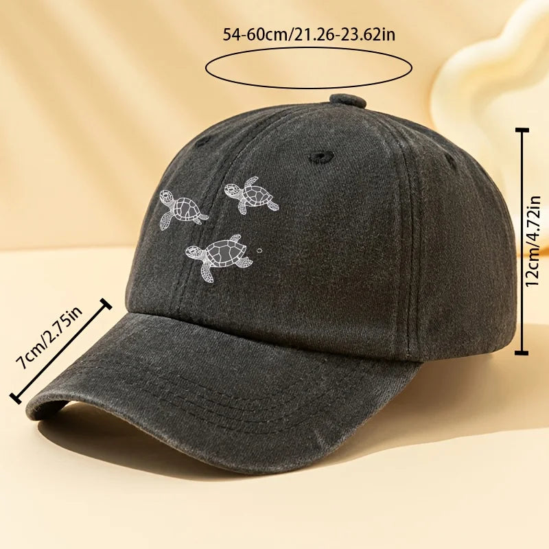 Turtle Print Outdoor Duckbill Baseball Cap