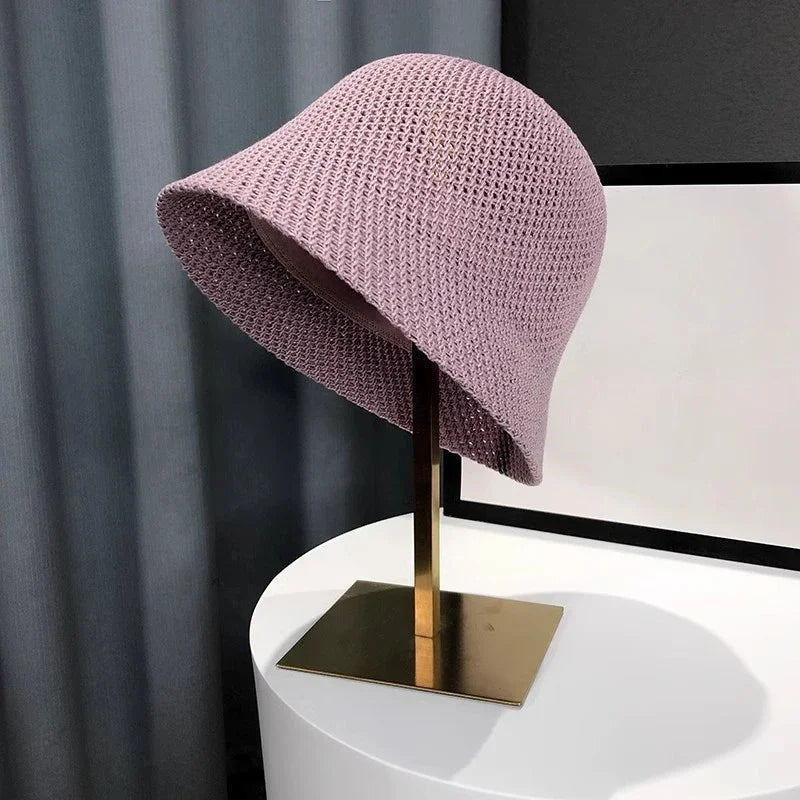 Women Bucket Hat Sun Hat Female Beach Panama Cap