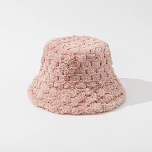 Women Korean Plush Winter Bucket Hat