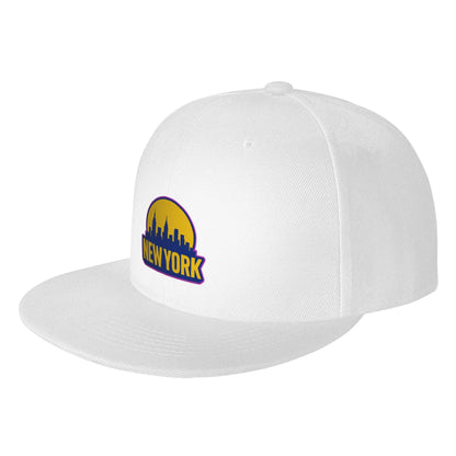 New York Retro 80s Neon Skyline Snapback Cap