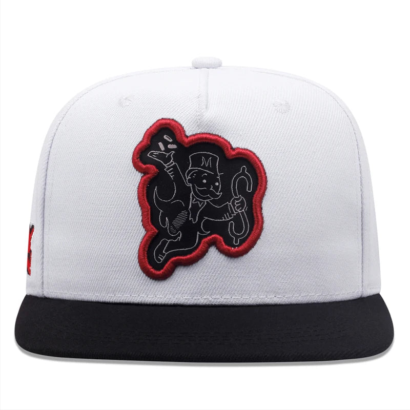 Poker Money Flat Brim Mesh Snapback Cap