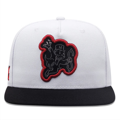 Poker Money Flat Brim Mesh Snapback Cap