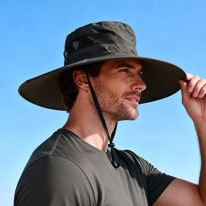 Korean Style 15CM Wide Brim Sun Protection Bucket Hat