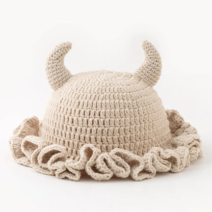 Couple Handmade Ruffle Lace Knitted Bucket Hat