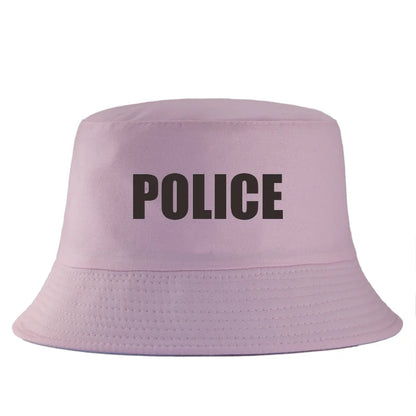 Police Letter Print Costume Bucket Hat Unisex