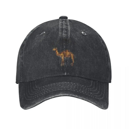 Camel Distressed Washed Baseball Cap