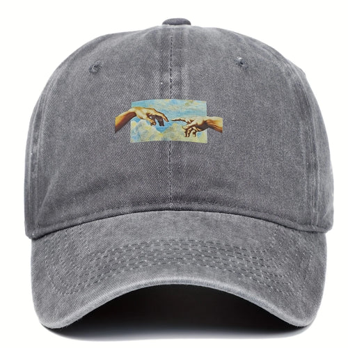 Vintage Printed Baseball Cap Vintage And Versatile For Both Men And Women Daily Casual And Fashionable Curved Brim Hat