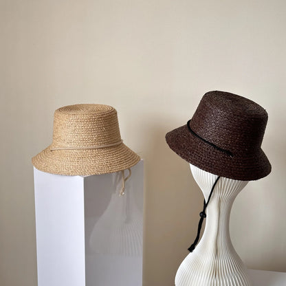 New Fashion Handmade Raffia Bucket Hats Size 54-58cm