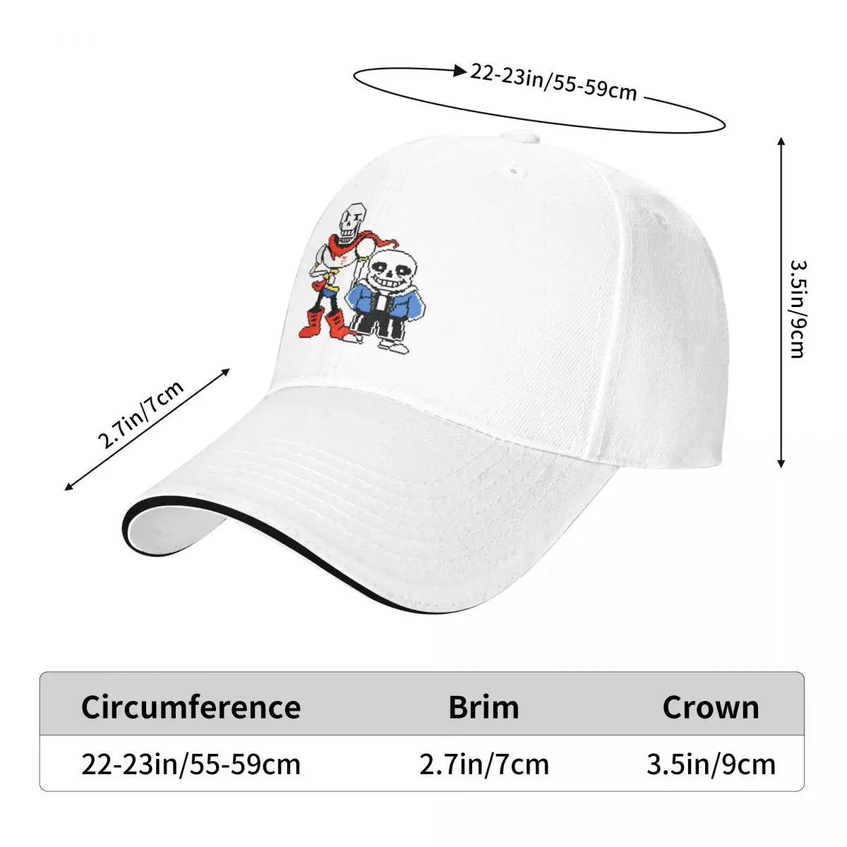 Undertale Sans Papyrus Graphic Gaming Baseball Cap