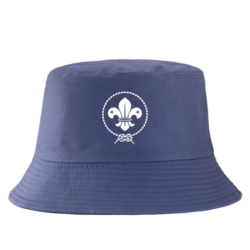 Vintage Fleur De Lis Cotton Bucket Hat