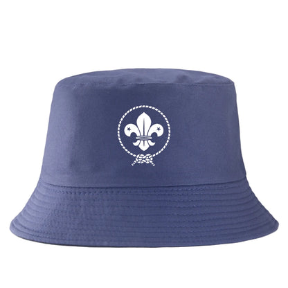 Vintage Fleur De Lis Cotton Bucket Hat