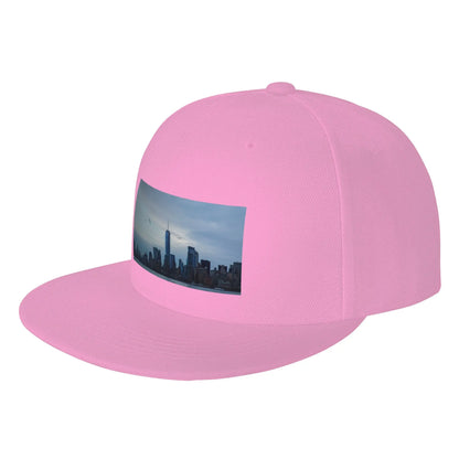 New York Skyline Girlish Style Flat Brim Snapback Cap