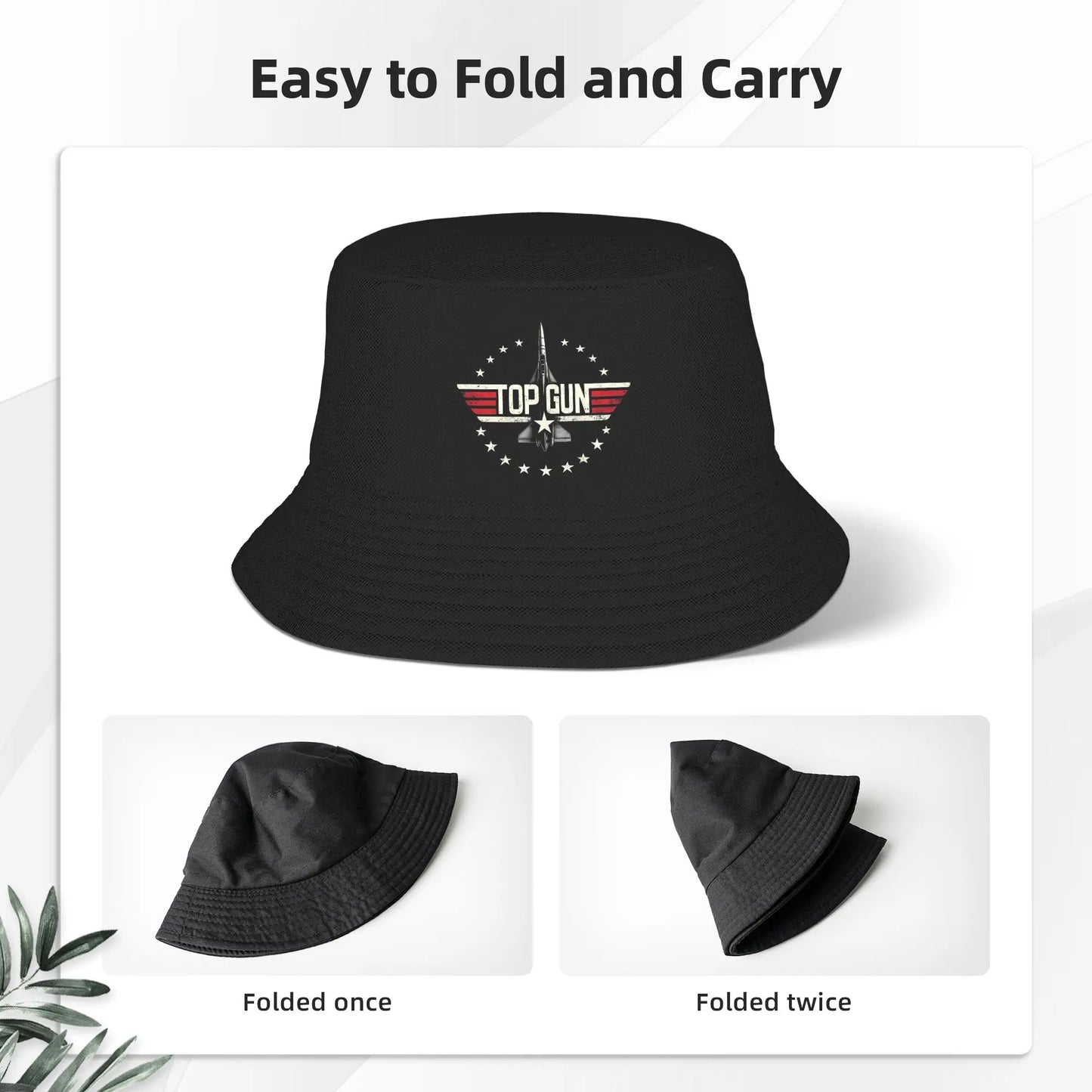 Top Gun Vintage Bucket Hat Summer